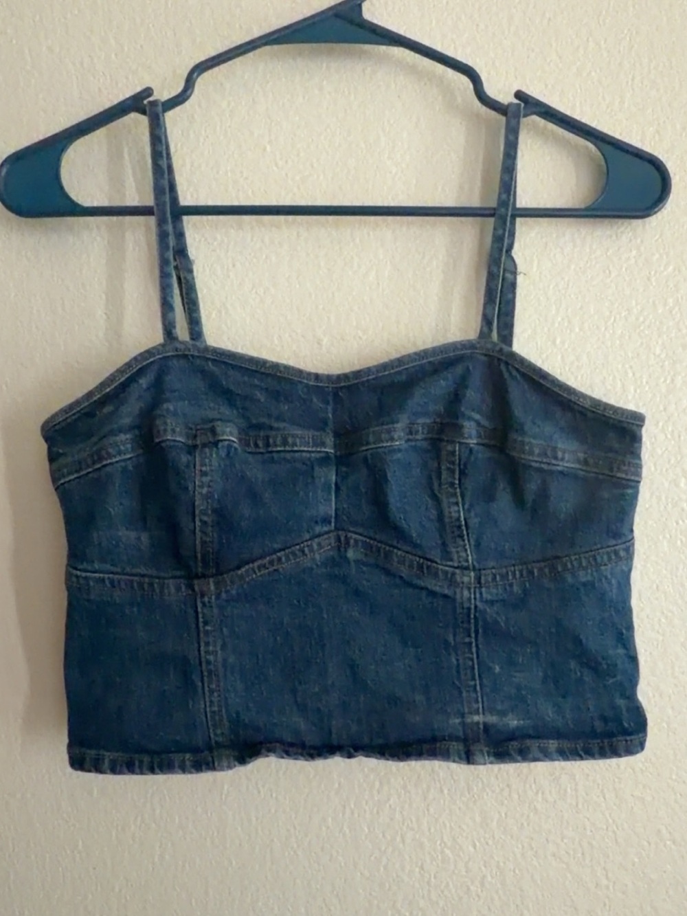 Universal Thread Denim Cropped Cami - Dark Blue